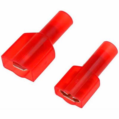 Cambridge Red Terminal Fully Insulated Male/Female Disconnect Pairs, 22-18 AWG