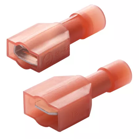 Cambridge 22-18 AWG 1/4 Red Nylon Terminal Insulated Male/Female Disconnect Pairs Pack of 10 Terminal Disconnects