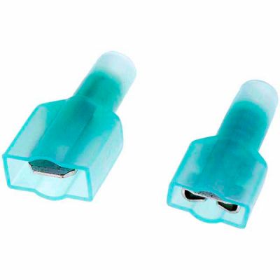 Cambridge Blue Connection Terminal Insulated Male/Female Disconnect Pairs, 10-Pack