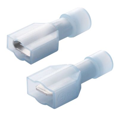 Image showing  16-14 AWG 1/4 Nylon Blue Terminal Insulated Male/Female Disconnect Pairs, 10-Pack