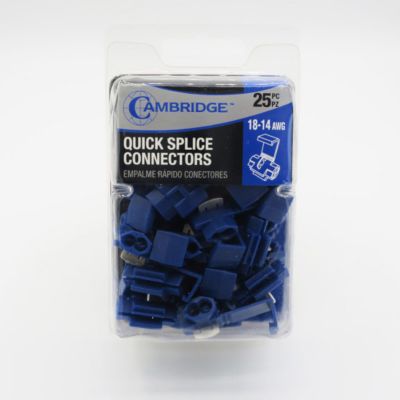 Image showing  18-14 AWG Blue Terminal Quick Splice, PVC, 25 pc.