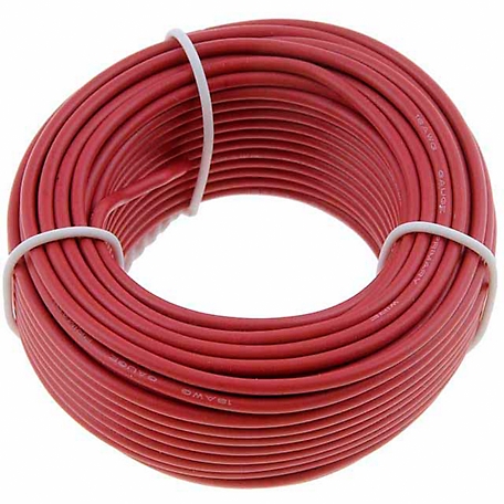 18 GAUGE WIRE RED 500 FT PRIMARY AWG STRANDED COPPER POWER REMOTE MTW  MACHINE
