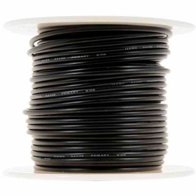 Cambridge 100 ft. 14 AWG Black Wire Spool