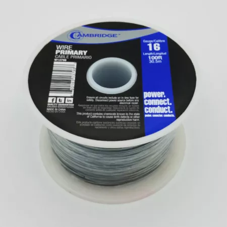 Cambridge Black Wire Spool 100 ft 16 AWG Primary Wire