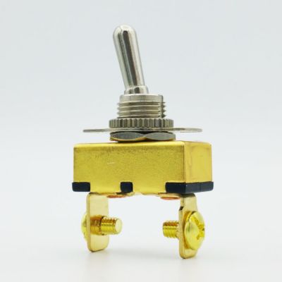Image showing  20A Brass Toggle Switch, 12VDC-240W
