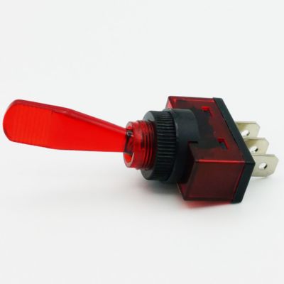 Image showing  20A Toggle Switch with Red Glow, 12VDC-240W
