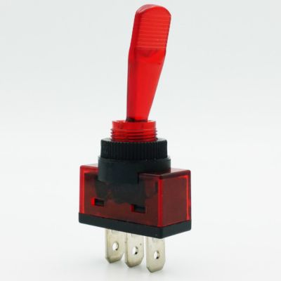 Image showing  20A Toggle Switch with Red Glow, 12VDC-240W
