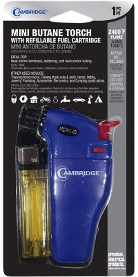 Cambridge Mini Butane Torch with Refillable Cartridge