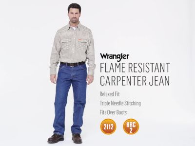 Image showing  Men's Flame-Resistant Hi-Vis Relaxed Fit Low-Rise Riggs Workwear Carpenter Work Jeans