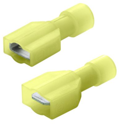 Cambridge Yellow Interior Connection Terminal Male/Female Disconnect 12-10 AWG 1/4 Nylon