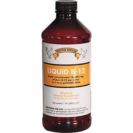 Rooster Booster Liquid B-12 Plus Vitamin K Chicken Supplement, 16 oz.