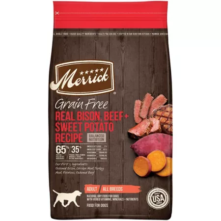 Merrick Grain Free All Life Stages Real Buffalo Beef and Sweet Potato Recipe Dry Dog Food