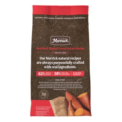 Image showing  Premium Grain Free Dry Adult Dog Food, Wholesome And Natural Kibble With Beef, Bison And Sweet Potato