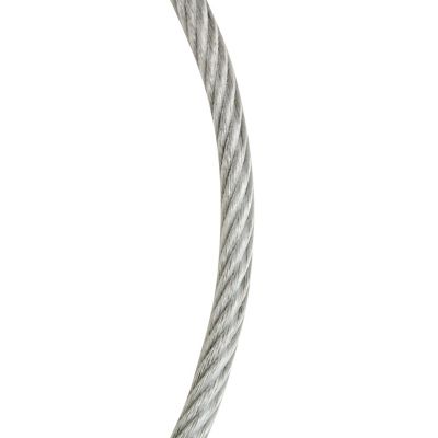 Koch Industries 1/8-3/16 in. x 50 ft. Wire Rope Cable, 7x7, Electro Galvanized, Vinyl-Coated Clear