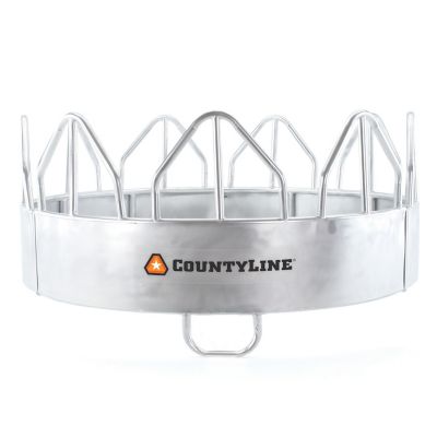 CountyLine 8 ft. x 50 in. Equine Pro Galvanized Sheeted Bale Feeder for Horses with Hay Saver