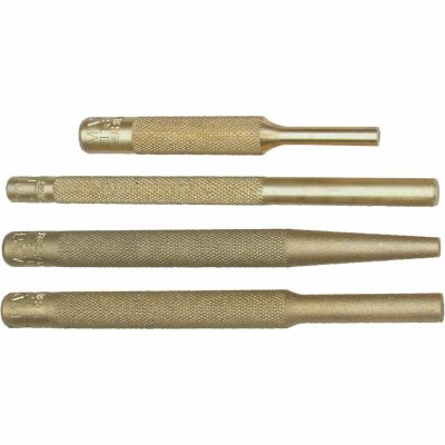 Mayhew Assorted Brass Punch Tool Kit, SAE, 3/8 in. and 1/4 in. Sizes, 4 pc.