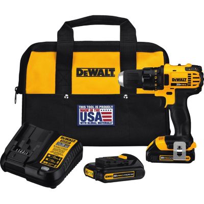 DEWALT 20V MAX Lithium-Ion Compact Drill/Driver Kit, 1-1/2Ah