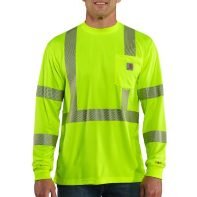 Image showing 0 th Carhartt Men's Force High-Visibility Class 3 Long-Sleeve Work T-Shirt