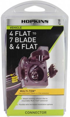 Image showing 8 th Hopkins Towing Solutions 4-Wire Flat to 7-RV Blade and 4-Wire Flat Multi-Tow Connector