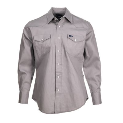 Wrangler Men's Cowboy Cut Western Firm Finish Work Shirt I love my wrangler shirts but it is pretty bad when you can't find a small one anyplace, what do they think all of us small men became buffed up at the age of 60/70/ +++, we love our shirts but if we have we can try to find a shirt of equal value and material to purchase