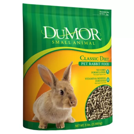 DuMOR Classic Diet Corn-Free Pelleted Food for Pet Rabbits 5 lb Bag Rabbit Food