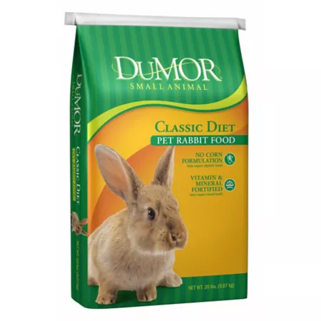 DuMOR Classic Diet Corn-Free Pelleted Food for Pet Rabbits 20 lb Bag Rabbit Food