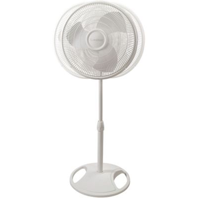 Image showing  16 in. Oscillating Stand Fan, Adjustable Tilt, White
