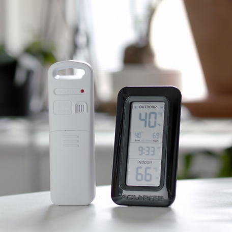 AcuRite Digital Wired Indoor White Thermometer in the Thermometer Clocks  department at
