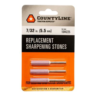 CountyLine Chainsaw Chain Sharpening Stones, 7/32 in., 3-Pack