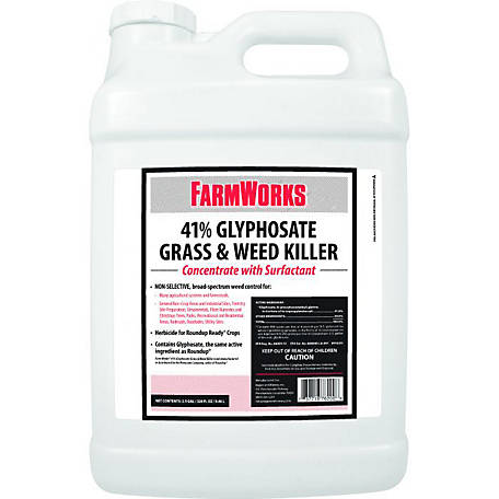 FarmWorks 2.5 gal. 41% Glyphosate Grass and Weed Killer Concentrate