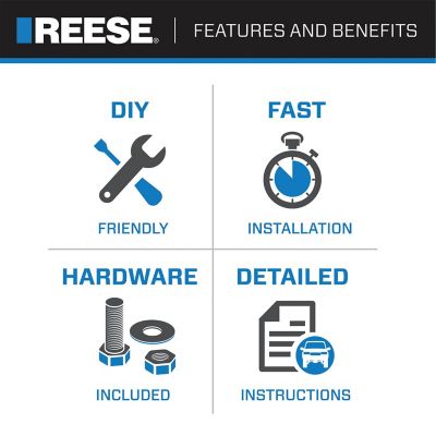 Image showing 6 th Reese Towpower 2 in. Receiver 7,500 lb. Capacity Class III Trailer Tow Hitch, Custom Fit