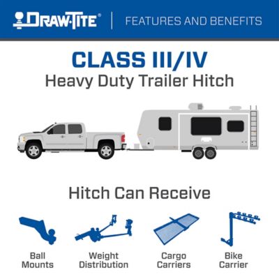 Image showing  Trailer Hitch Class III, 2 in. Receiver, Custom Fit, 44587