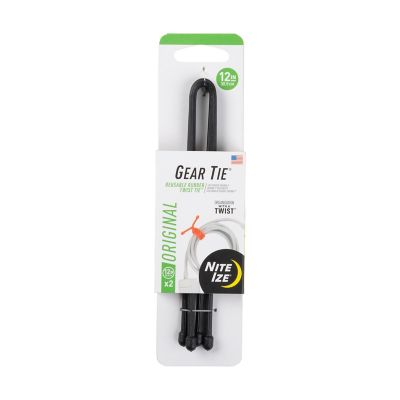 Nite Ize 2-Pack 12 Black Gear Tie Reusable Rubber Twist Tie