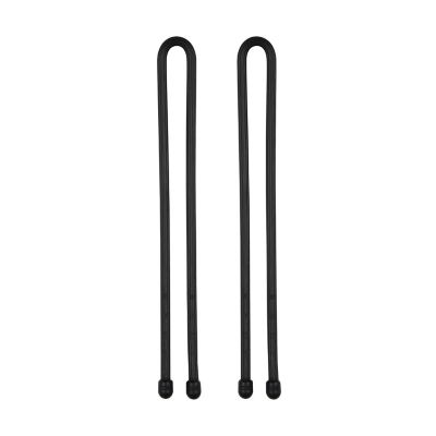 Image showing  12 in. Gear Tie Reusable Rubber Twist Ties, Black, 2-Pack