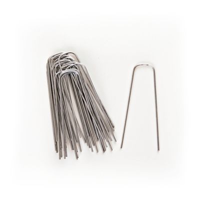Details about   METAL GROUND GARDEN LANDSCAPE WEED MEMBRANE FABRIC TURF HOOKS PEGS STAPLES U PIN 