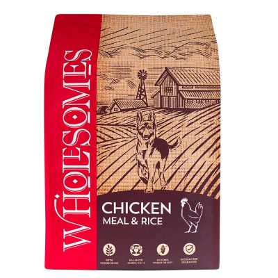 Wholesomes Adult Chicken Meal and Rice Recipe Dry Dog Food, 40 lb. Bag