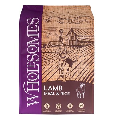 Wholesomes Adult Lamb Meal and Rice Recipe Dry Dog Food, 40 lb. Bag