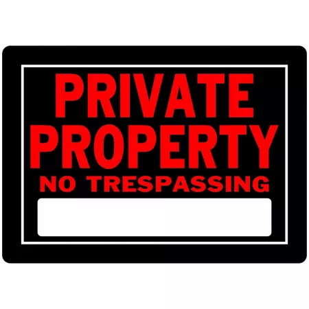 Hillman No Trespassing on Private Property Sign 10-in x 14-in Safety Signs