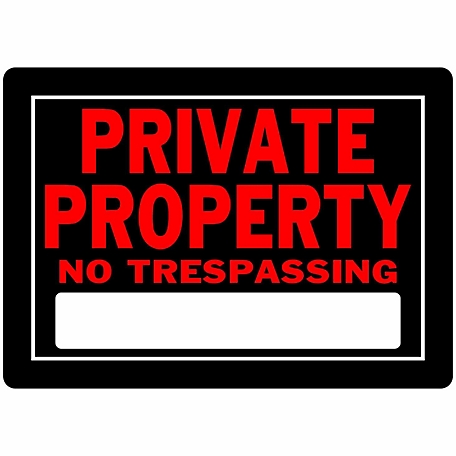 Hillman Private Property No Trespassing Sign (10in. x 14in.), 840147