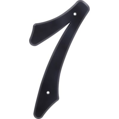 Hillman 4 in. Nail-on Black Plastic House Number 7, 2 in. Wide