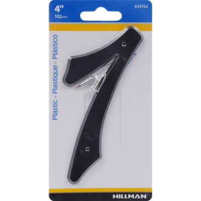Image showing 1 th Hillman 4 in. Black Plastic Nail-On House Number 7, 2 in. Wide