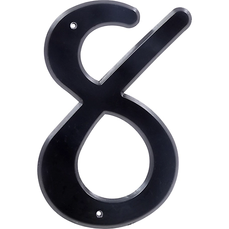 Hillman 4 in. Nail-on Black Plastic House Number 8, 2 in. Wide