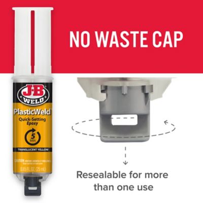 Image showing 6 th J-B Weld 25 mL PlasticWeld Epoxy Syringe