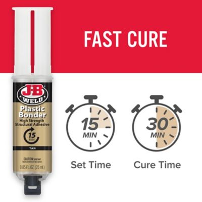 Image showing 25 mL PlasticBonder Adhesive Syringe, Dries Tan