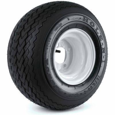 Kenda 18x850-8 K389 Hole-N-1 Golf Cart Tires, 4 Hole White Wheel (4/4)