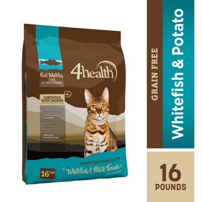 4health Grain Free Adult Indoor/Outdoor Whitefish and Potato Formula Dry Cat Food