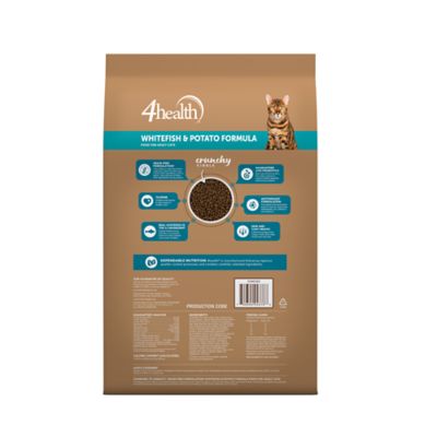 Image showing 4health Grain Free Adult Indoor/Outdoor Whitefish and Potato Formula Dry Cat Food