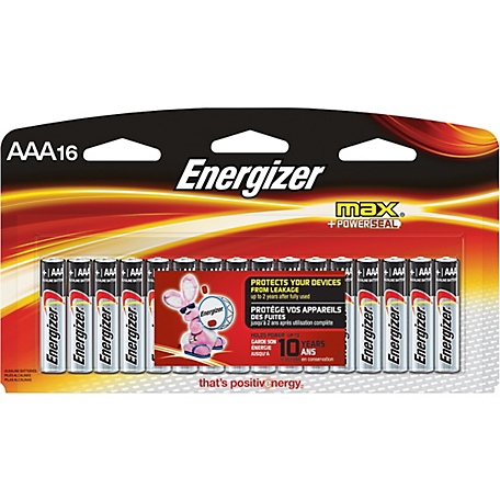 Energizer Max Batteries, Alkaline, AAA - 16 batteries