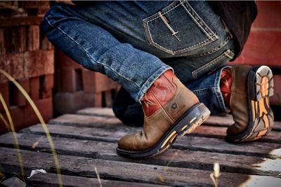 Image showing 1 th Ariat Men's WorkHog Wide Square Steel Toe Work Boots