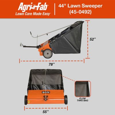 Image showing 6 th Agri-Fab Tow-Behind 44 in., 28 cu. ft. Lawn Sweeper